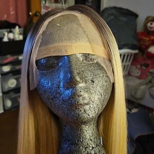 Natural Brown. Blond  Lace Front Wig